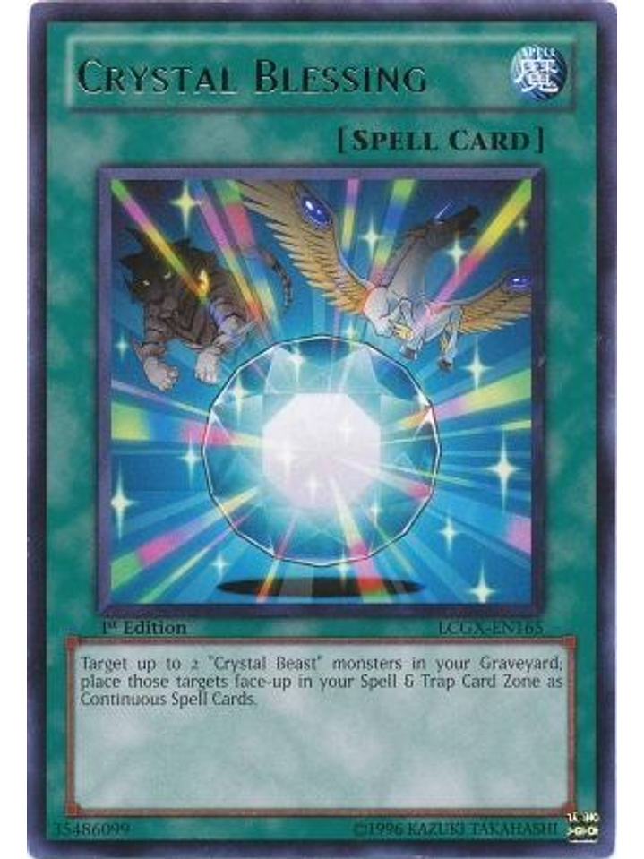 Crystal Blessing - LCGX-EN165 - Rare 1st Edition 1