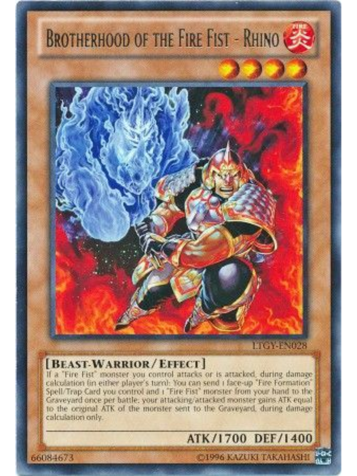 Brotherhood of the Fire Fist - Rhino - LTGY-EN028 - Rare Unlimited 1