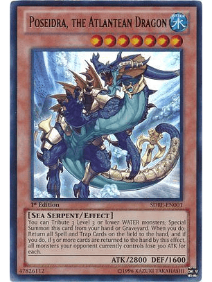 Poseidra, the Atlantean Dragon - SDRE-EN001 - Ultra Rare 1st Edition