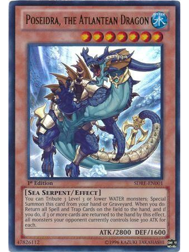 Poseidra, the Atlantean Dragon - SDRE-EN001 - Ultra Rare 1st Edition 1
