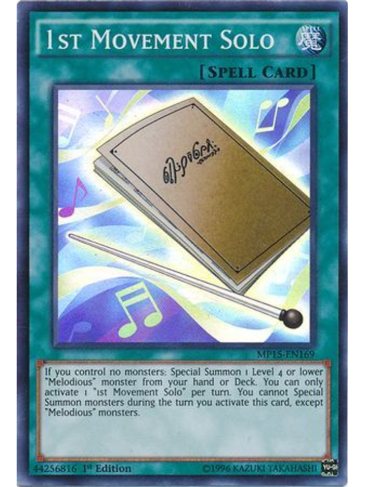 1st Movement Solo - MP15-EN169 - Super Rare 1st Edition 1