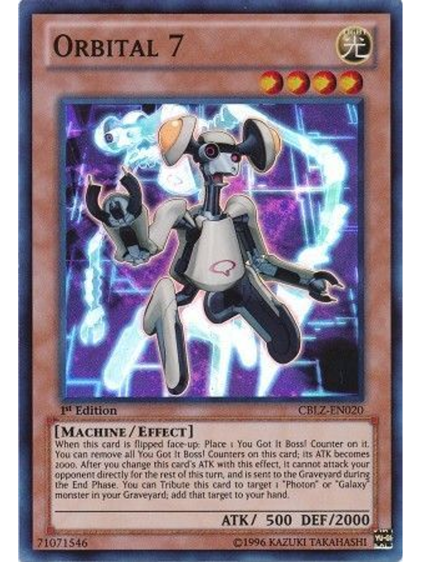 Orbital 7 - CBLZ-EN020 - Super Rare 1st Edition 1