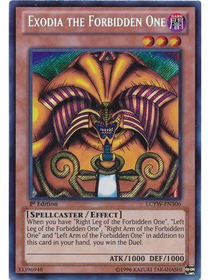 Exodia the Forbidden One - LCYW-EN306 - Secret Rare 1st Edition 1