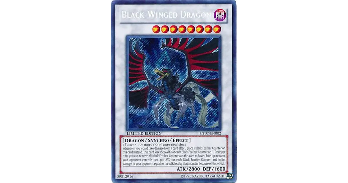 Yu-Gi-Oh! Tarjeta Coleccionable Dragón De Asalto De Alas Negras MP23-EN187 - Prismatic Secret Rare - 1ª Edición (1 Tarjeta