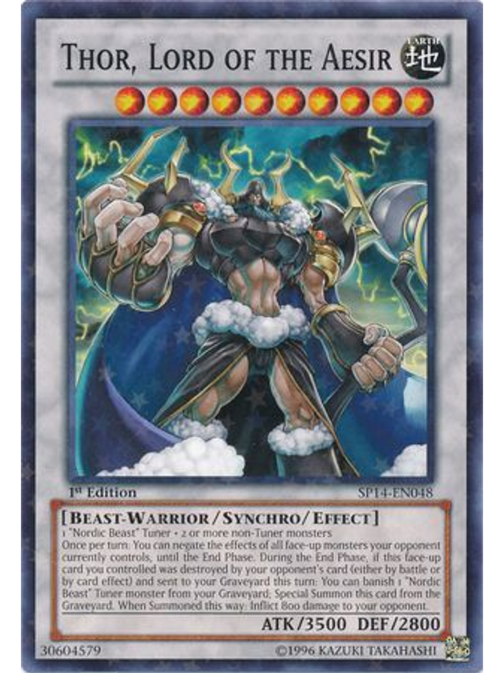 Thor, Lord of the Aesir - SP14-EN048 - Starfoil Rare 1st Edition 1