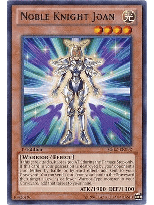 Noble Knight Joan - CBLZ-EN092 - Rare 1st Edition