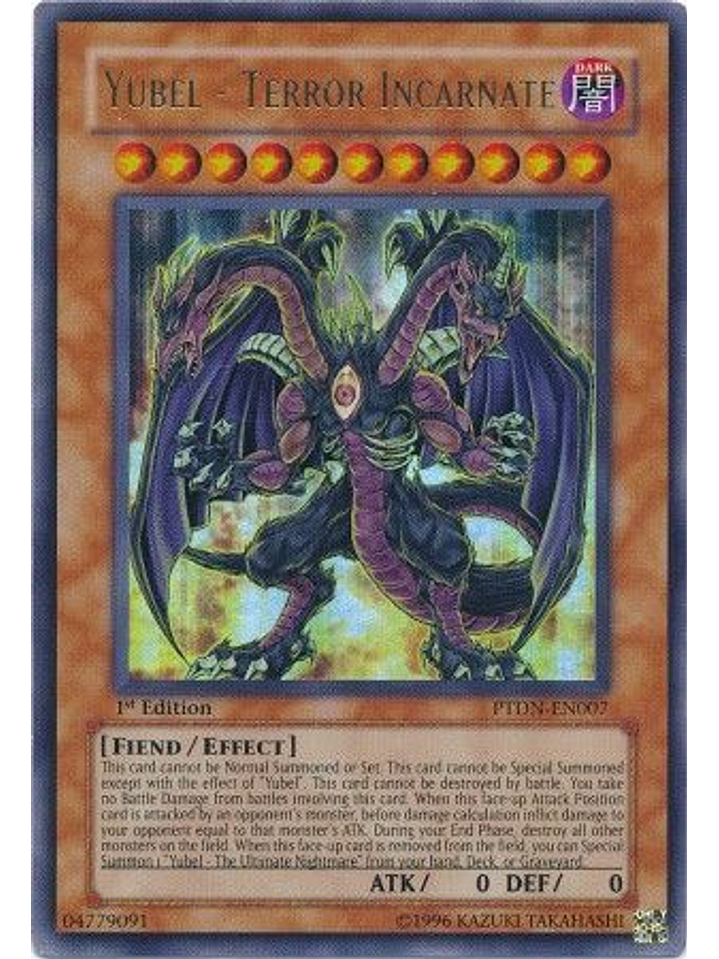 Yubel - Terror Incarnate - PTDN-EN007 - Ultra Rare 1st Edition 1