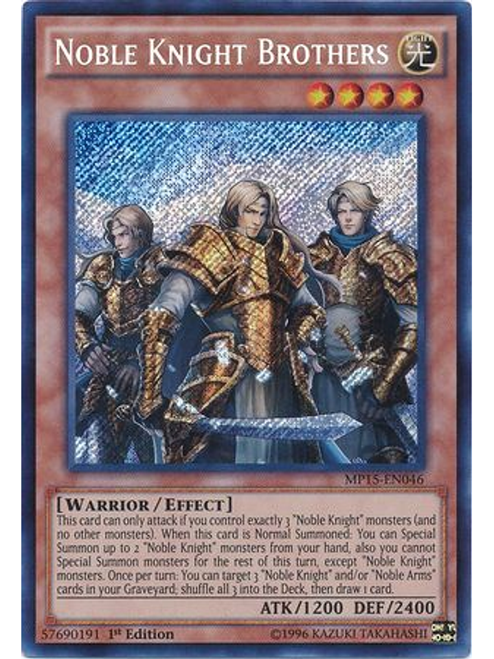 Noble Knight Brothers - MP15-EN046 - Secret Rare 1st Edition 1