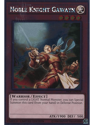 Noble Knight Gawayn - NKRT-EN004 - Platinum Rare 1st Edition