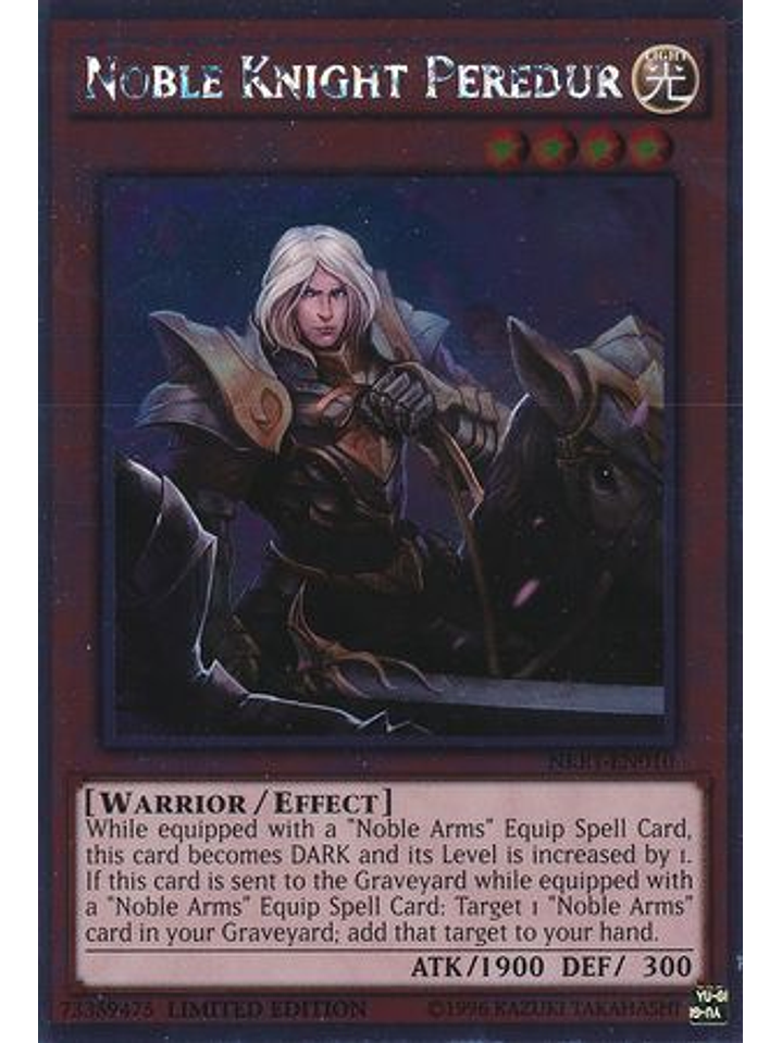 Noble Knight Peredur - NKRT-EN010 - Platinum Rare 1st Edition 1