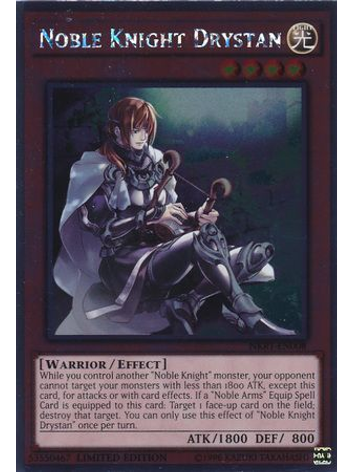Noble Knight Drystan - NKRT-EN008 - Platinum Rare 1st Edition 1