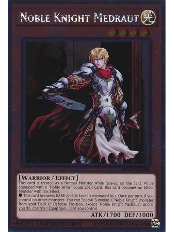 Noble Knight Medraut - NKRT-EN006 - Platinum Rare 1st Edition 1