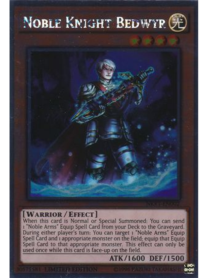 Noble Knight Bedwyr - NKRT-EN002 - Platinum Rare 1st Edition 1