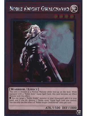 Noble Knight Gwalchavad - NKRT-EN007 - Platinum Rare 1st Edition