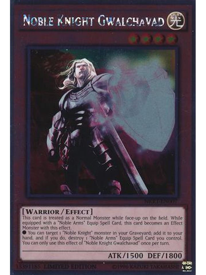 Noble Knight Gwalchavad - NKRT-EN007 - Platinum Rare 1st Edition 1