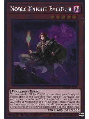 Noble Knight Eachtar - NKRT-EN011 - Platinum Rare 1st Edition