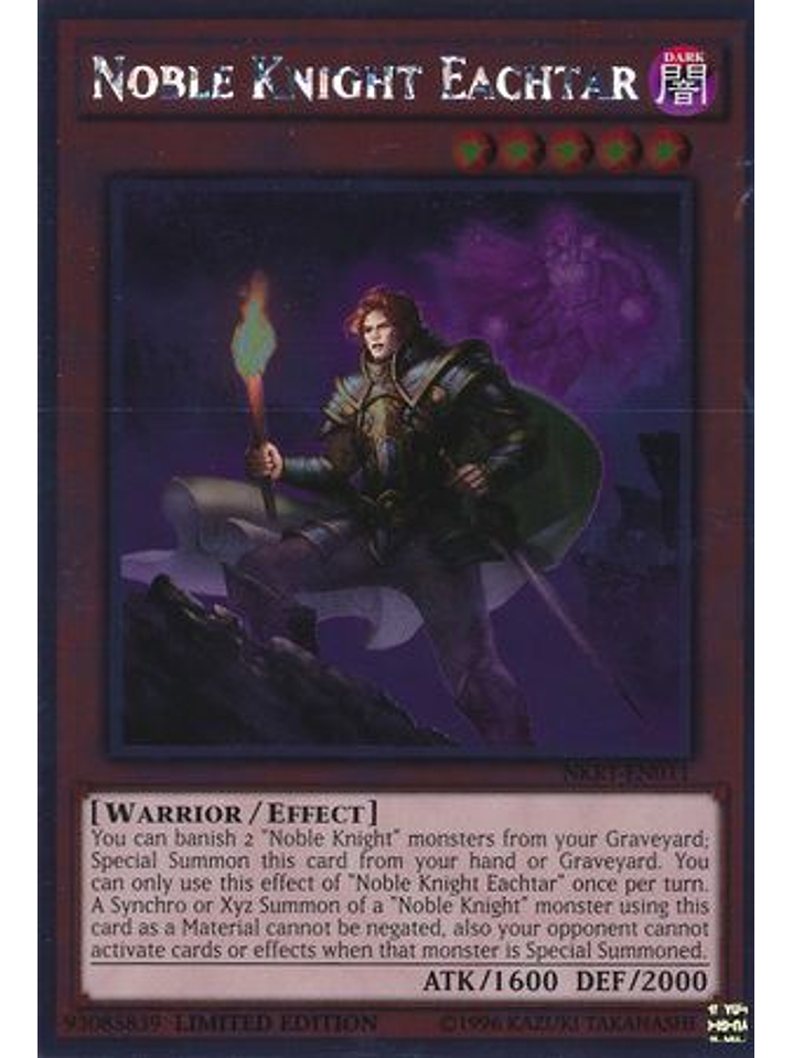 Noble Knight Eachtar - NKRT-EN011 - Platinum Rare 1st Edition 1