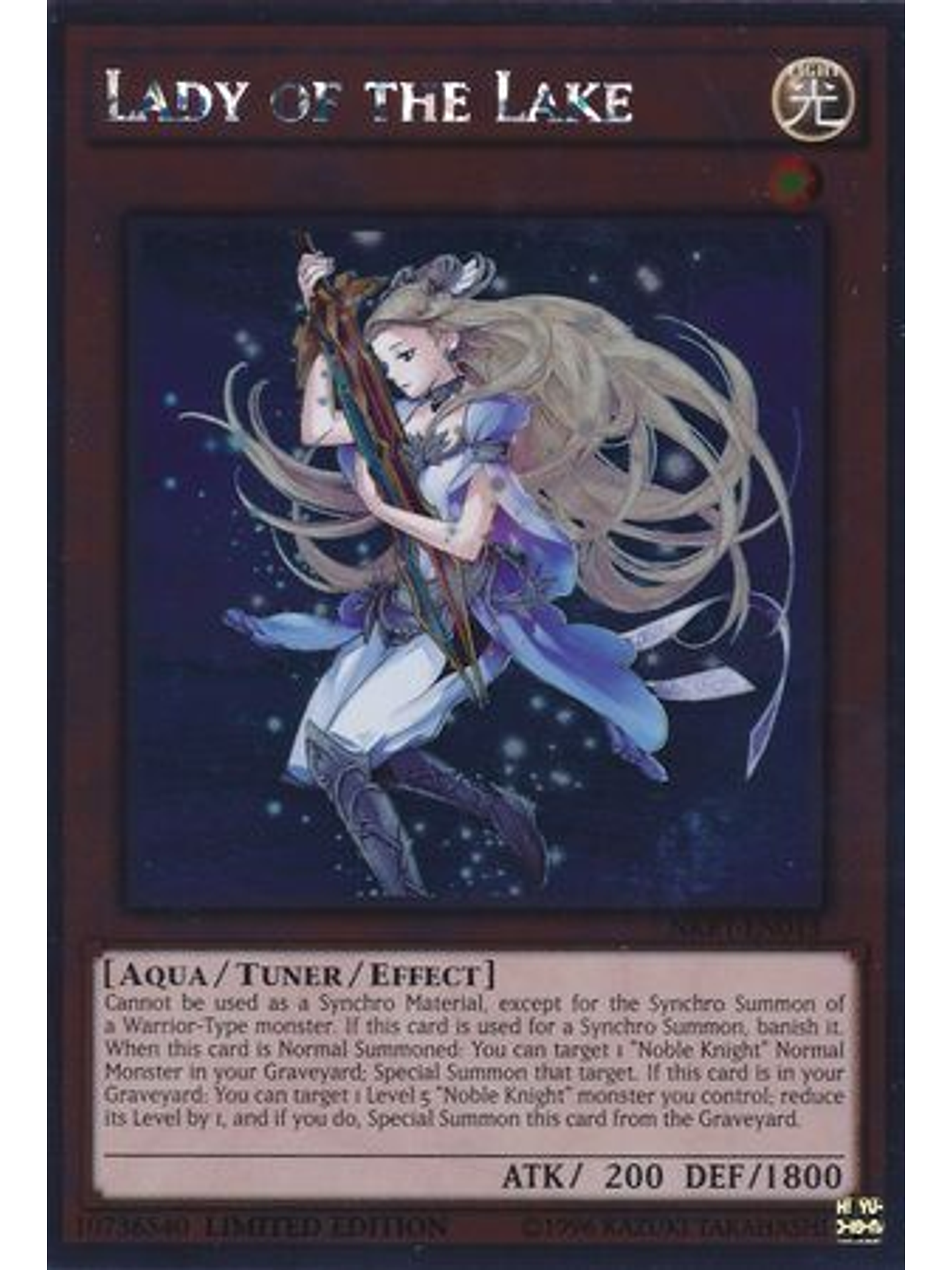 Lady of the Lake - NKRT-EN013 - Platinum Rare 1st Edition 1