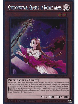 Gwenhwyfar, Queen of Noble Arms - NKRT-EN012 - Platinum Rare 1st Edition