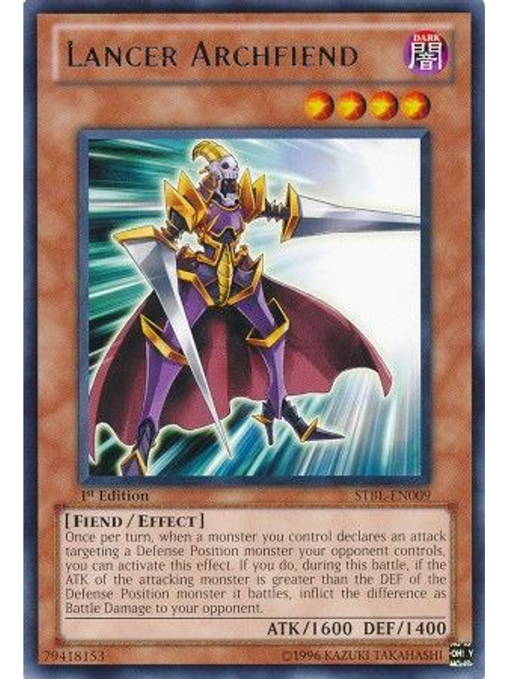 Lancer Archfiend - STBL-EN009 - Rare 1st Edition 1