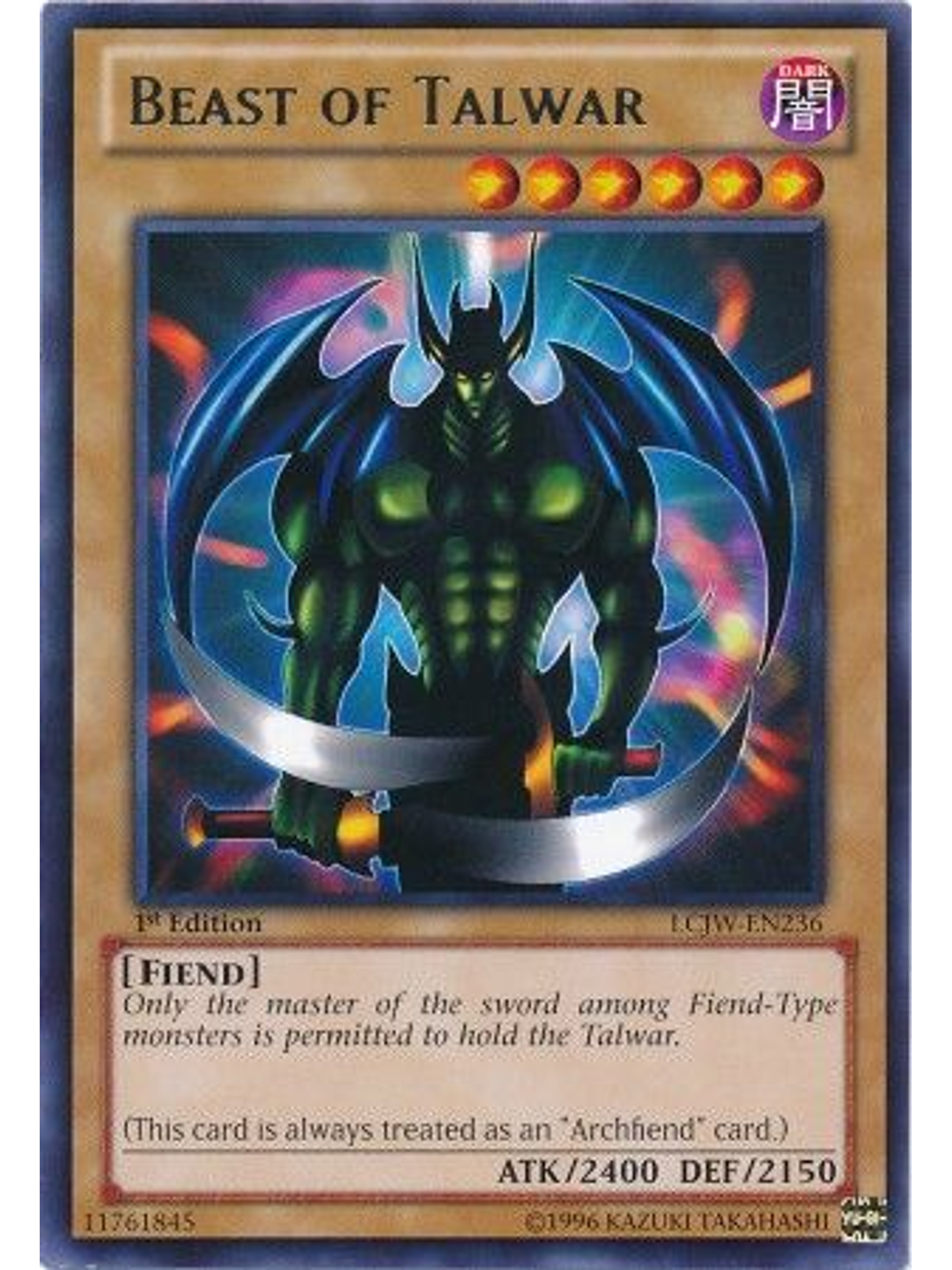 Beast of Talwar - LCJW-EN236 - Rare 1