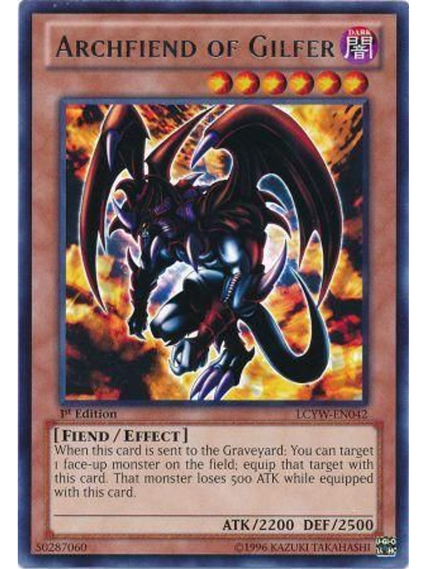 Archfiend of Gilfer - LCYW-EN042 - Rare 1st Edition 1