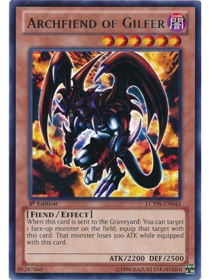 Archfiend of Gilfer - LCYW-EN042 - Rare 1st Edition 1