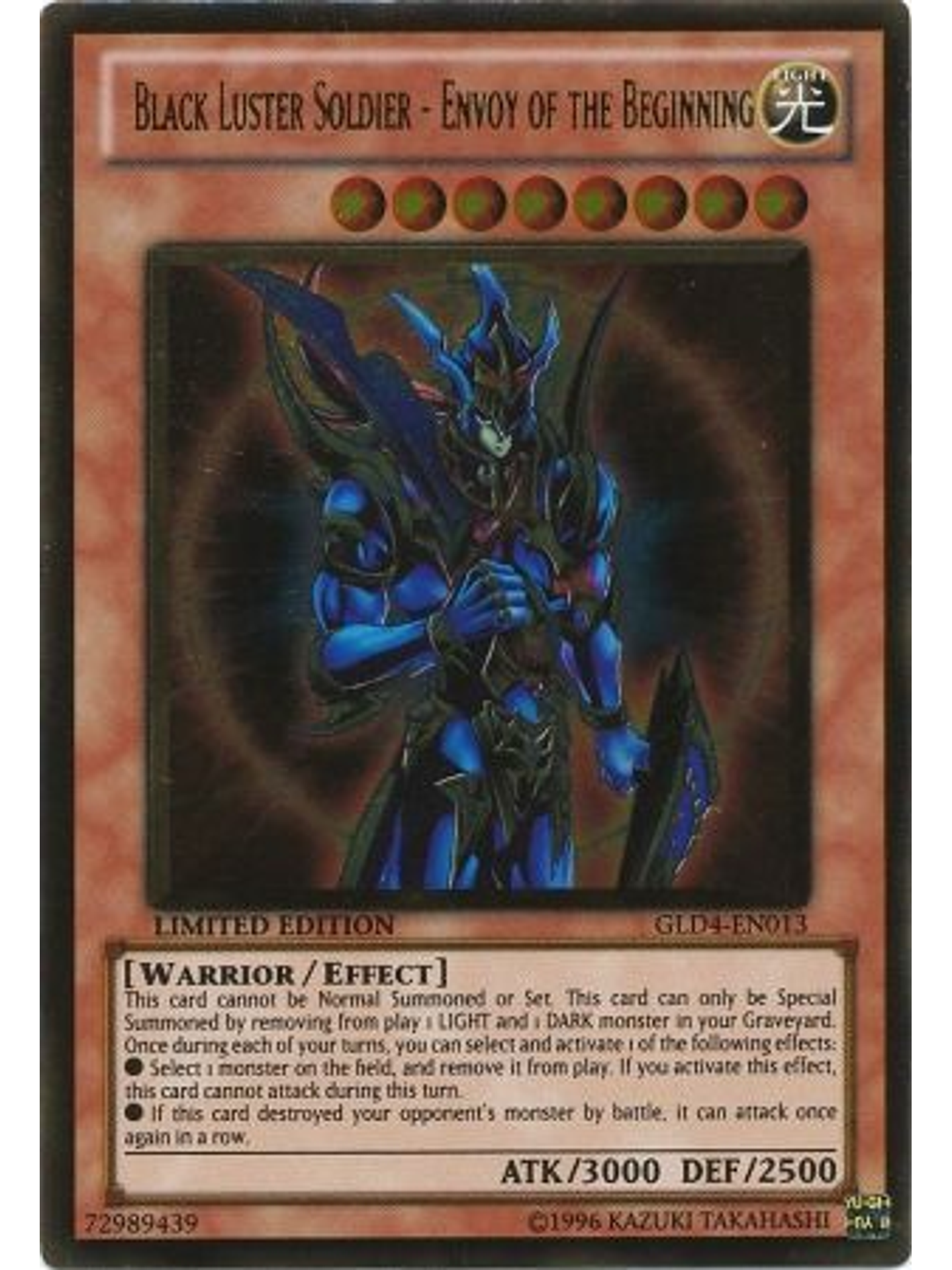 Black Luster Soldier - Envoy of the Beginning - GLD4-EN013 - Gold Rare 1