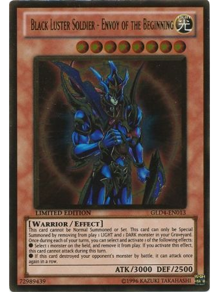 Black Luster Soldier - Envoy of the Beginning - GLD4-EN013 - Gold Rare 1