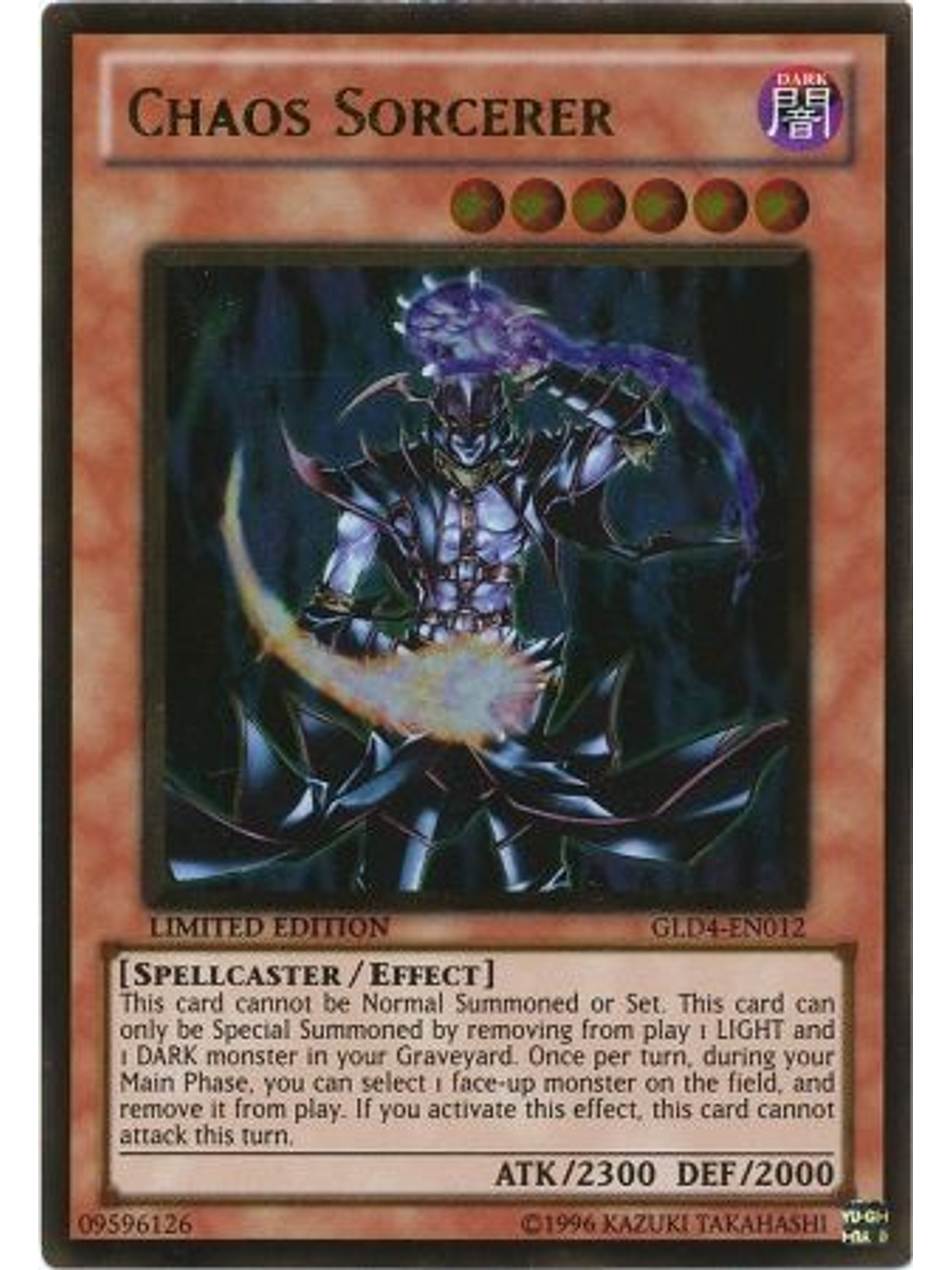 Chaos Sorcerer - GLD4-EN012 - Gold Rare 1