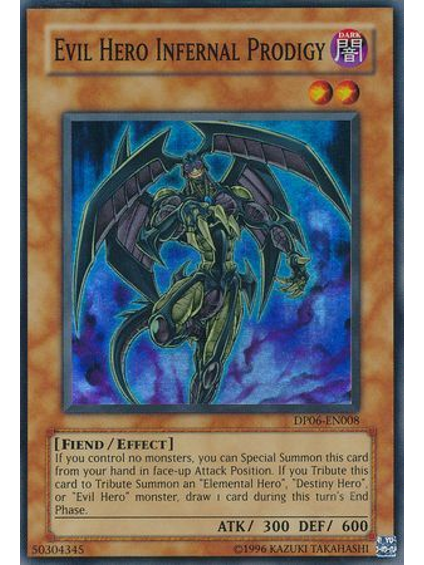 Evil Hero Infernal Prodigy - DP06-EN008 - Super Rare Unlimited 1