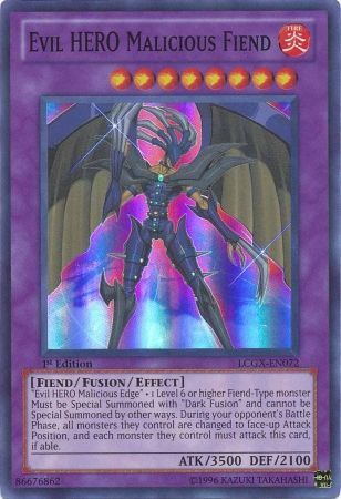 Evil Hero Malicious Fiend - LCGX-EN072 - Super Rare 1st Edition