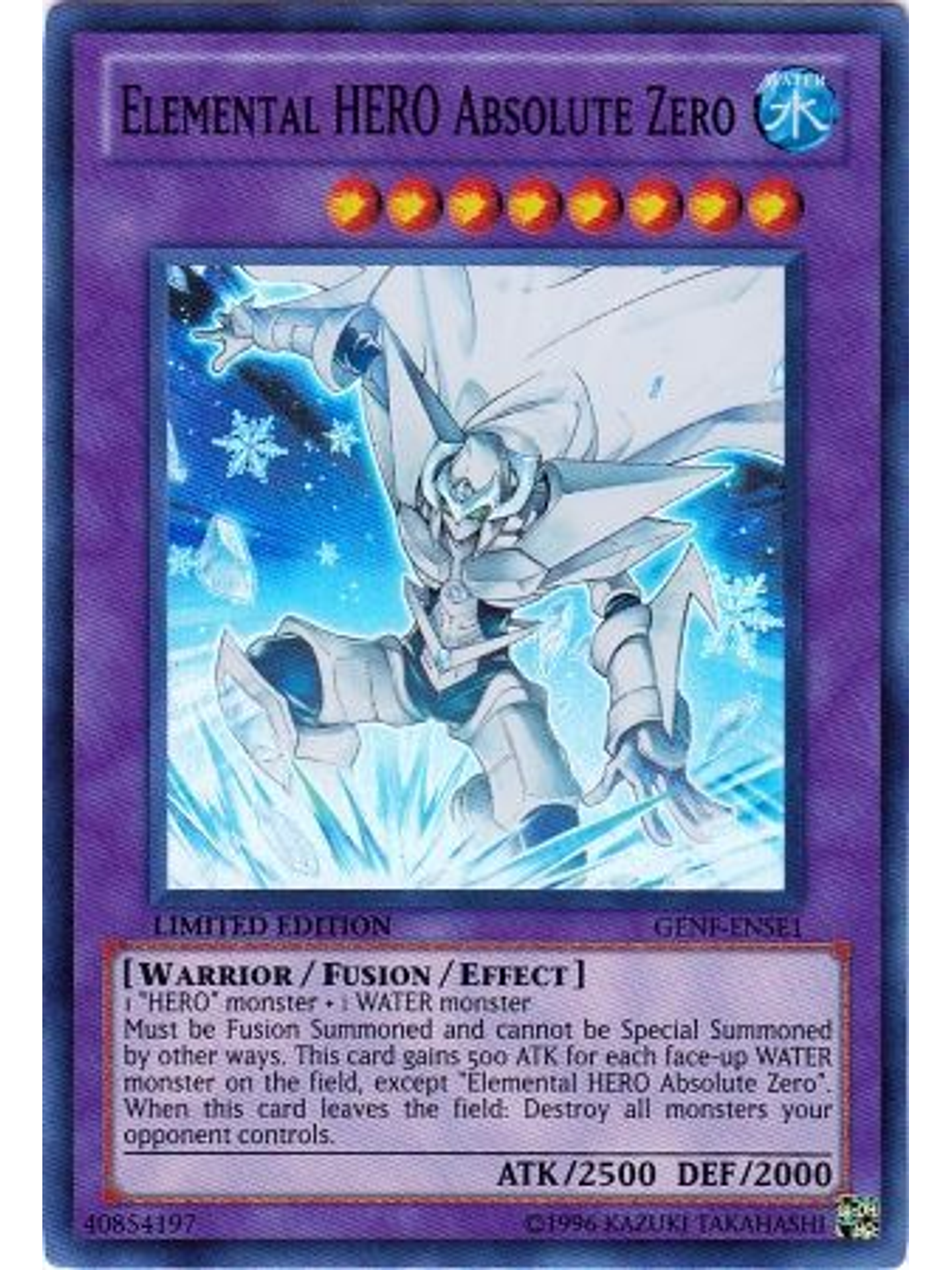 Elemental Hero Absolute Zero - GENF-ENSE1 - Super Rare 1