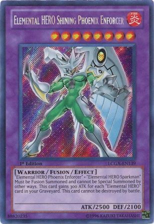 Elemental Hero Shining Phoenix Enforcer - LCGX-EN139 - Secret Rare 1st Edition