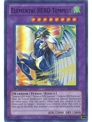Elemental Hero Tempest - LCGX-EN048 - Super Rare 1st Edition