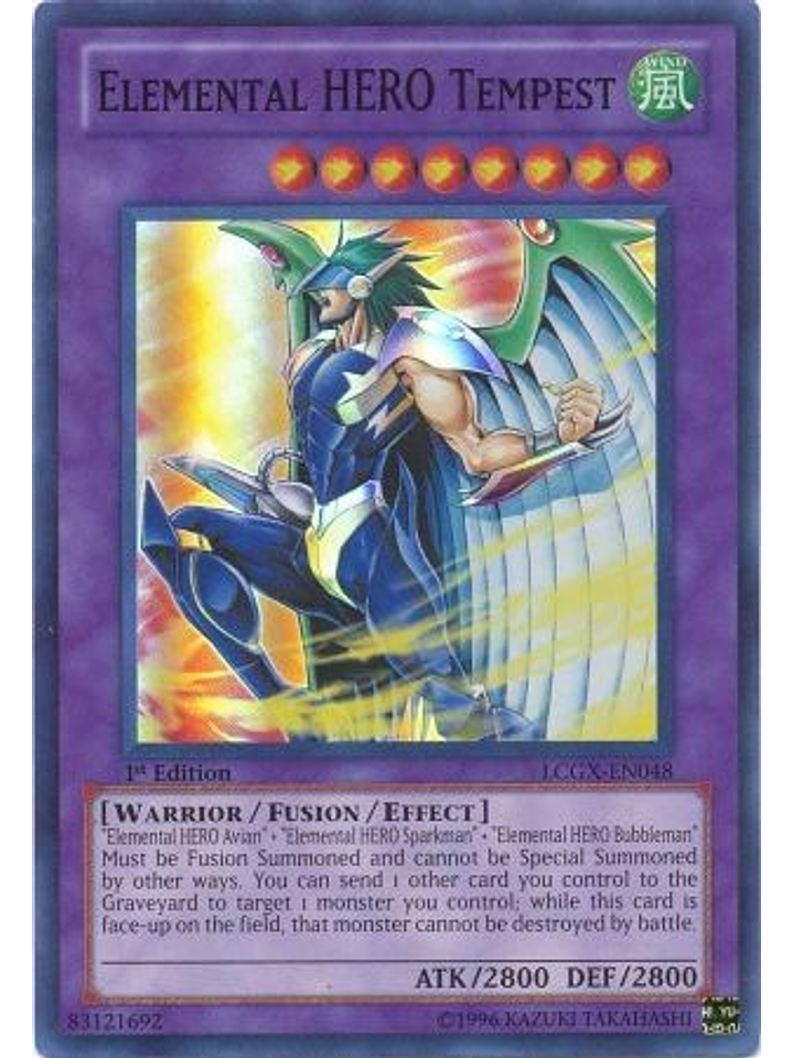 Elemental Hero Tempest - LCGX-EN048 - Super Rare 1st Edition 1