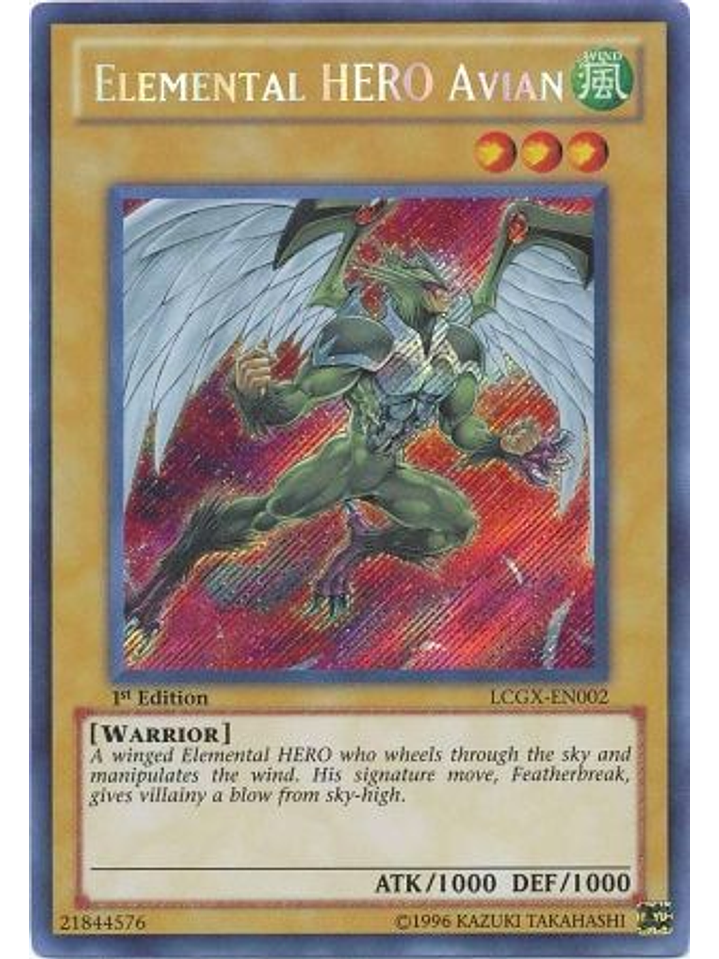 Elemental Hero Avian - LCGX-EN002 - Secret Rare 1st Edition 1