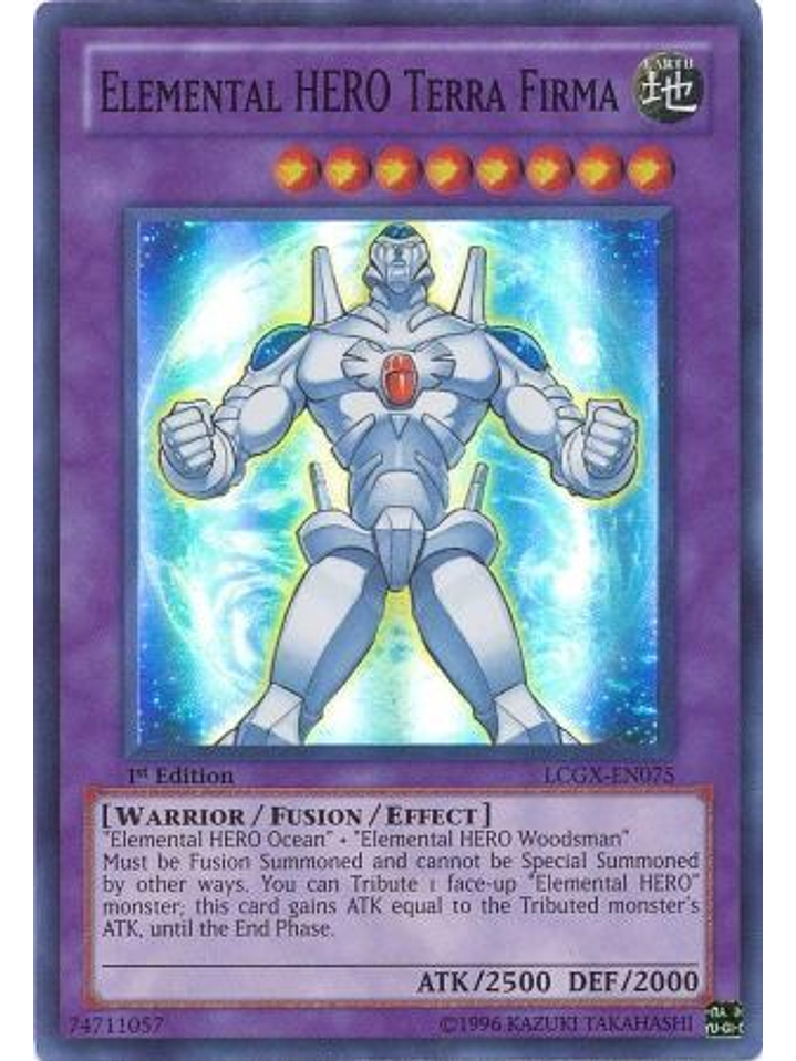 Elemental Hero Terra Firma - LCGX-EN075 - Super Rare 1st Edition 1