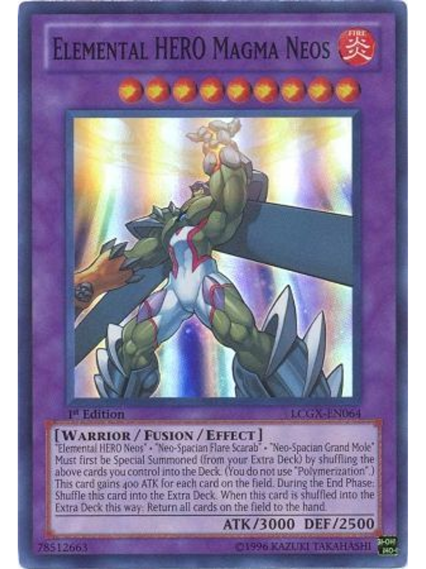 Elemental Hero Magma Neos - LCGX-EN064 - Super Rare 1st Edition 1