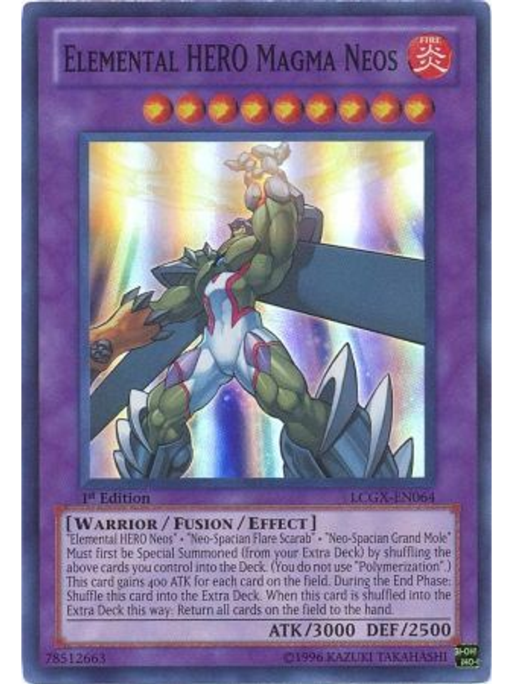 Elemental Hero Magma Neos - LCGX-EN064 - Super Rare 1st Edition 1