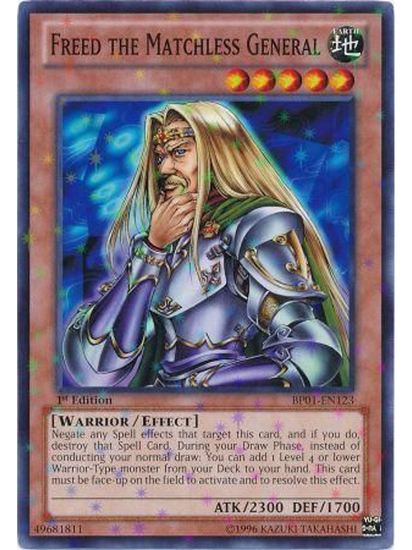 Freed the Matchless General - BP01-EN123 - Starfoil Rare 1st Edition 1