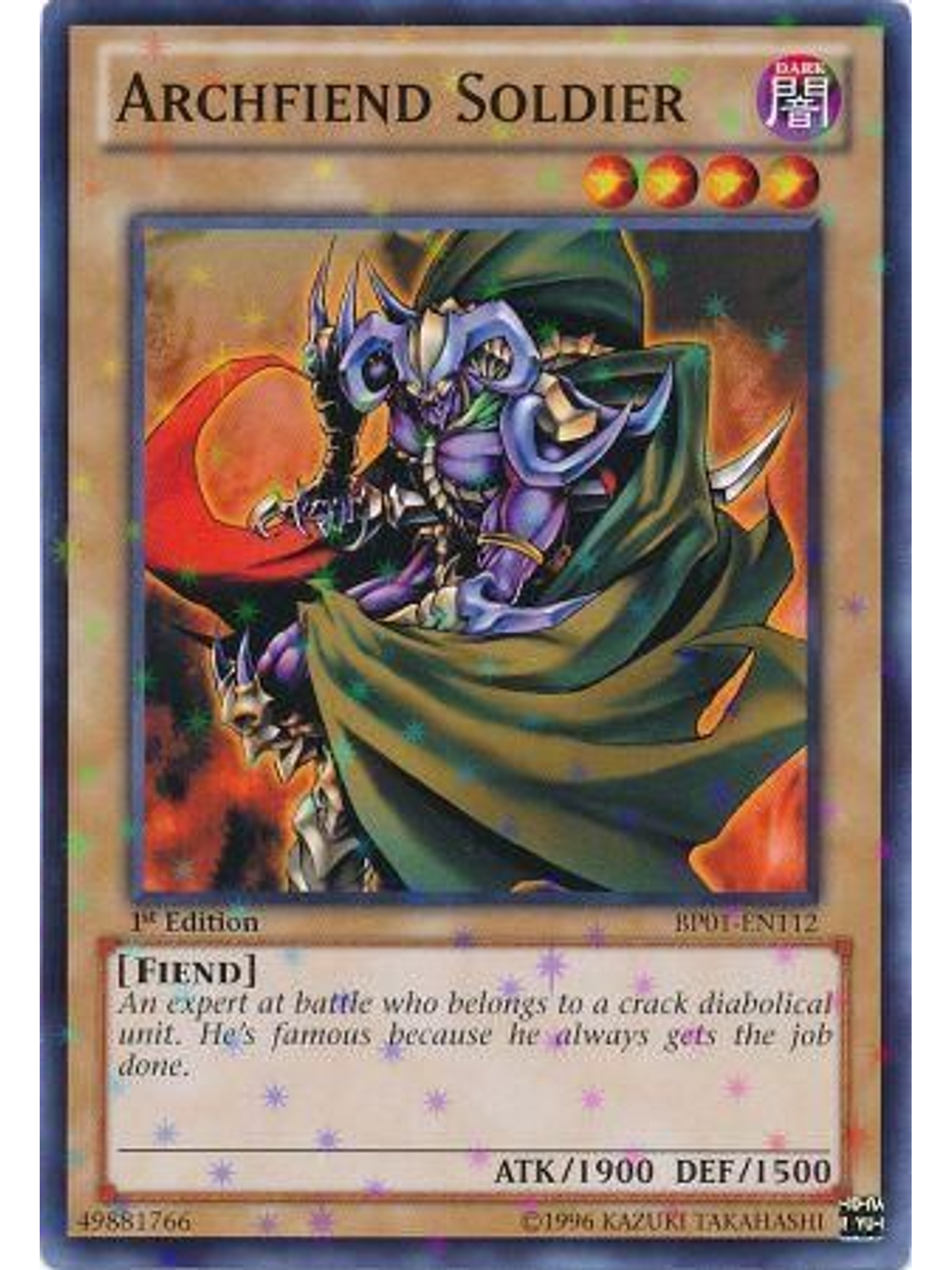 Archfiend Soldier - BP01-EN112 - Starfoil Rare 1st Edition 1
