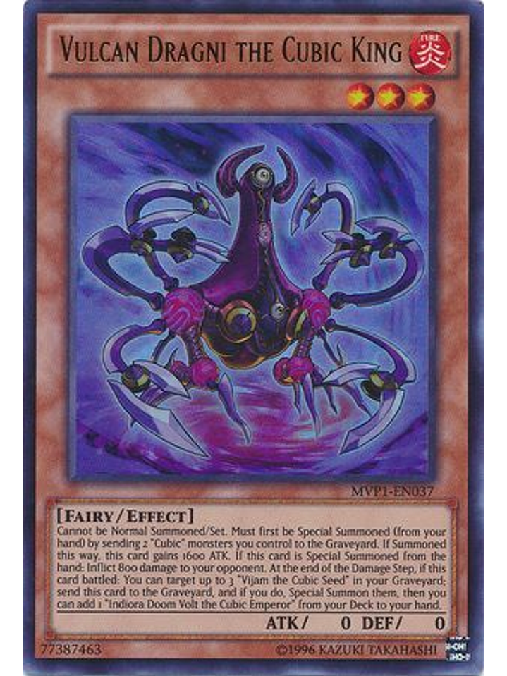 Vulcan Dragni the Cubic King - MVP1-EN037 - Ultra Rare Unlimited 1