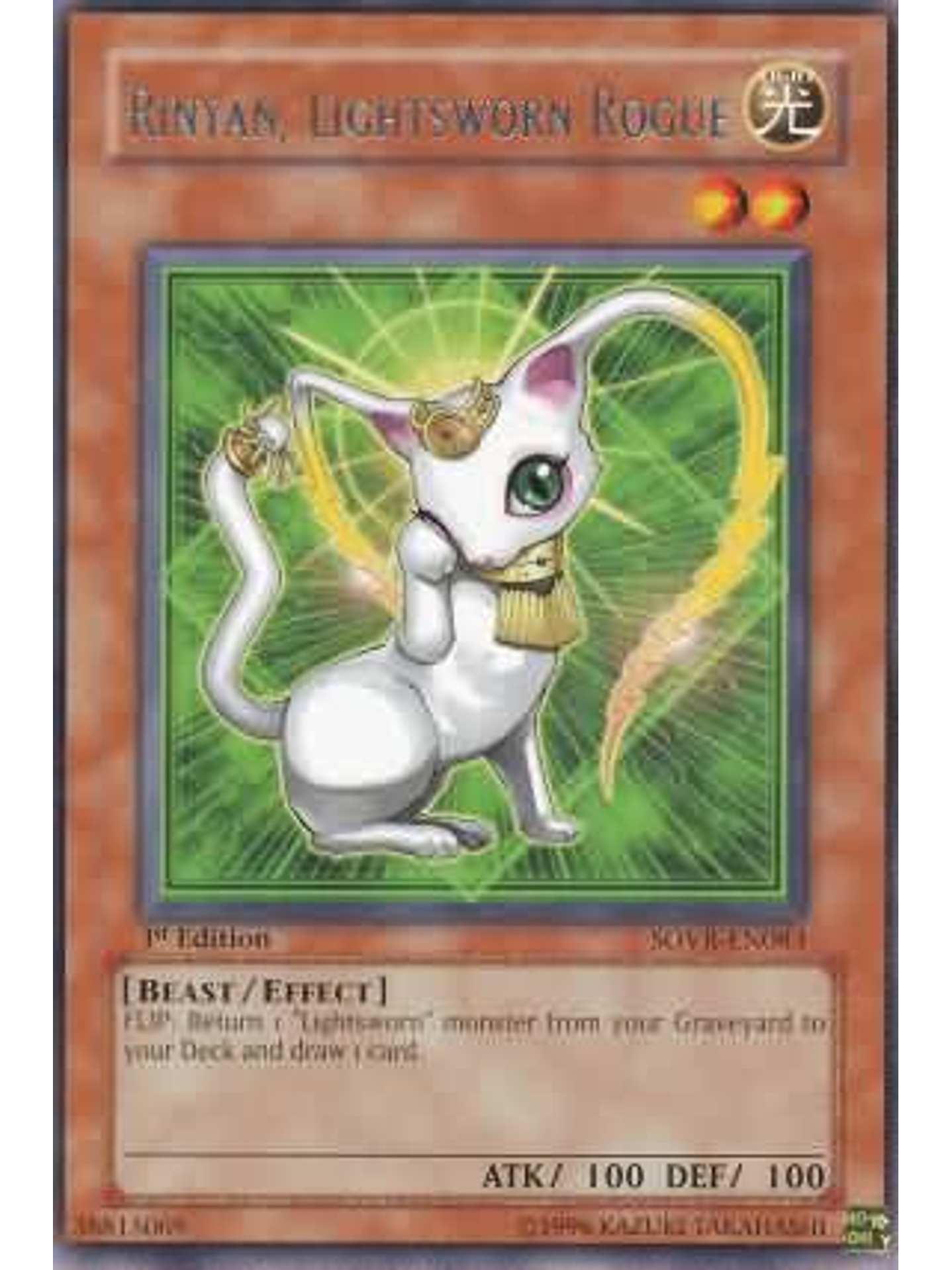 Rinyan, Lightsworn Rogue - SOVR-EN083 - Rare 1st Edition 1