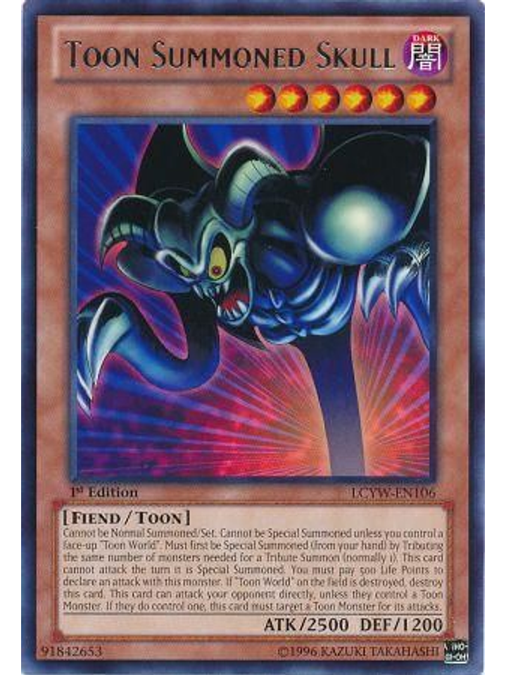 Toon Summoned Skull - LCYW-EN106 - Rare 1st Edition 1