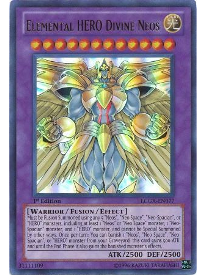 Elemental Hero Divine Neos - LCGX-EN077 - Ultra Rare 1st Edition 1