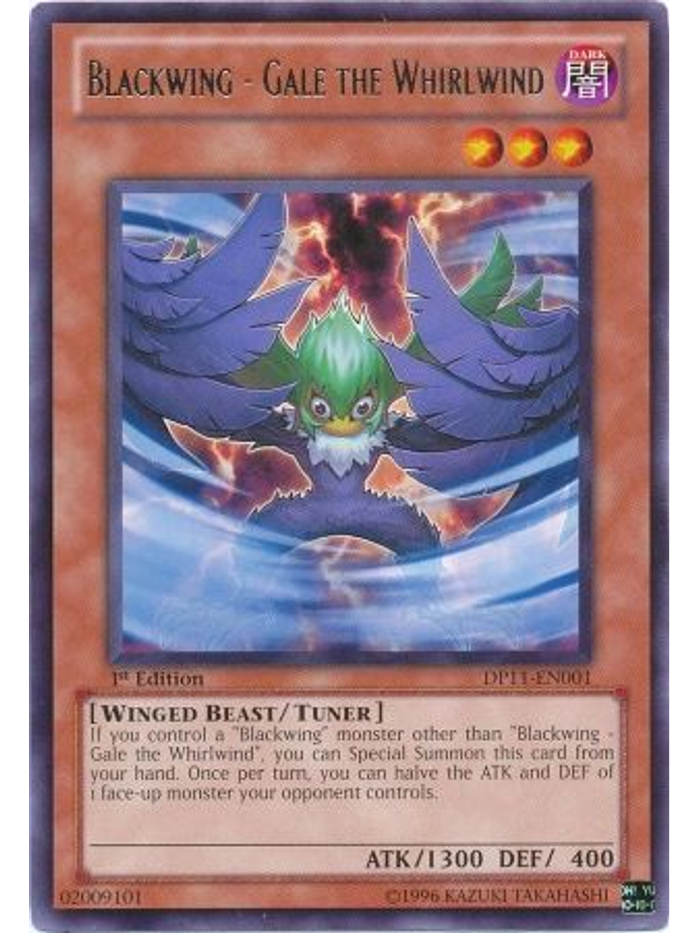 Blackwing - Gale the Whirlwind - DP11-EN001 - Rare 1st Edition 1