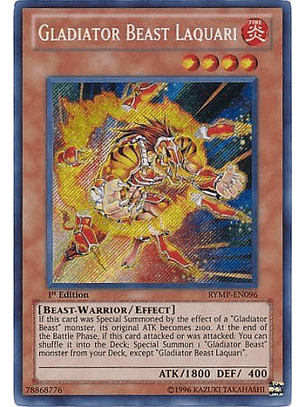 Gladiator Beast Laquari - RYMP-EN096 - Secret Rare 1st Edition