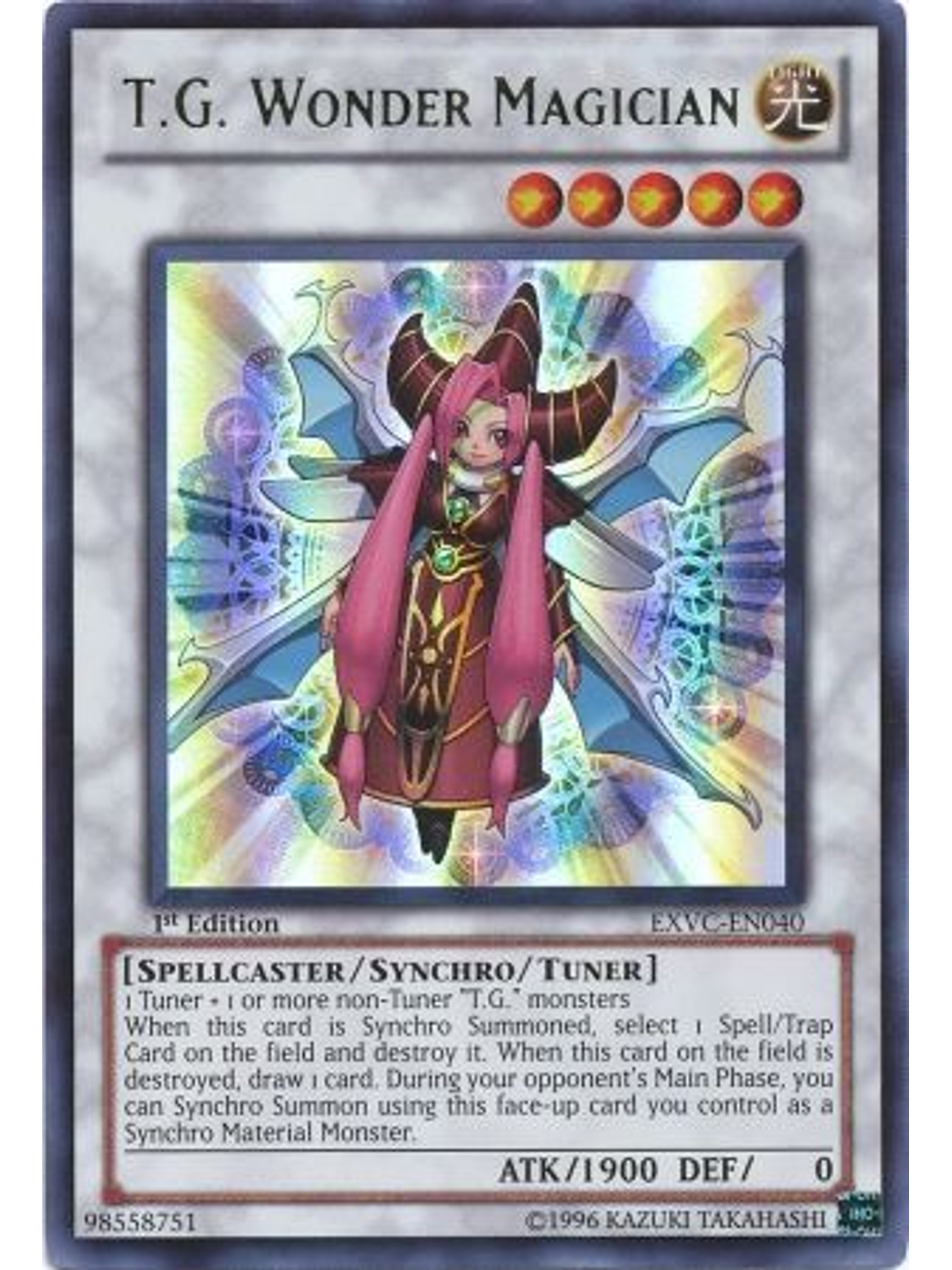 T.G. Wonder Magician - EXVC-EN040 - Ultra Rare 1st Edition 1