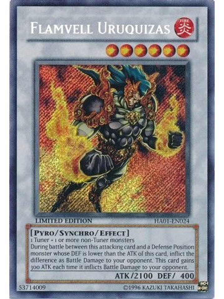Flamvell Uruquizas - HA01-EN024 - Secret Rare 1st Edition 1